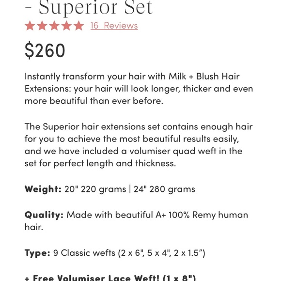 Milk and blush honey hustle clip ins - Picture 3 of 6